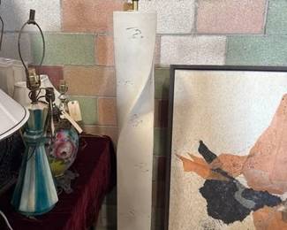 7554  Composite Plaster Floor Lamp 