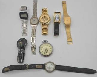 1154  7 Watches and 1 Pocket Watch 