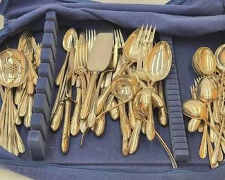 1802  Sterling Silver Silverware with Zip Up Bag 