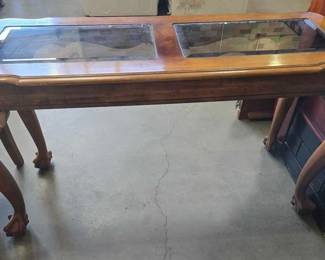 4202  Wood  Glass Foyer Table 