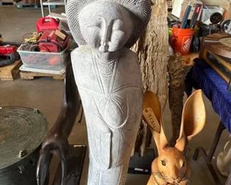 3133  Cast Oriental Statue 
