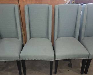 4694  4 Teal Cushioned Chairs 