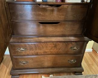 Antique armoire with drawers 