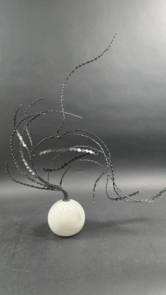 Metal and Marble sculpture