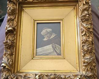 Art in Gilded mirror