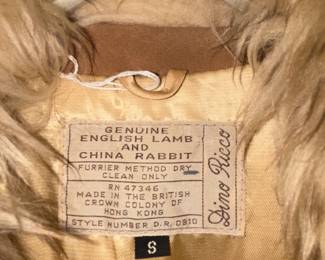 Genuine English Lamb & China Rabbit coat.