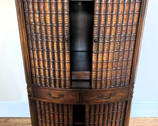 BUY IT NOW! $295.00. Cabinet with faux books w/doors slide open. 36" W x 26" D x 64" H.