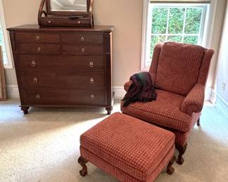 BUY IT NOW! $695.00. Ethan Allen dresser w/mirror.        BUY IT NOW! $250.00 Jessica Charles chair & ottoman.