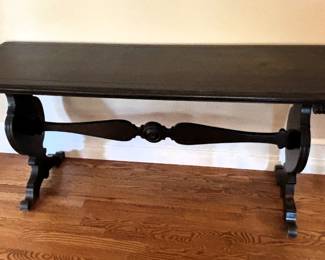 BUY IT NOW! $175.00. Black trestle table (as shown)     66" W x 20" D x 30 1/2" H.