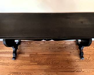 BUY IT NOW! $175.00. Black trestle table (as shown)     66" W x 20" D x 30 1/2" H.