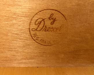 Drexel chest of drawers tag.