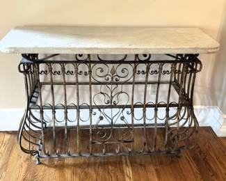 BUY IT NOW! $675.00. Marble top console.                         54" W x 18" x 38" H.