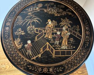 Chinoiserie 23 1/2" round table.