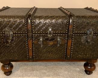 Decorative trunk. 34" W x 22" D x 21" H.