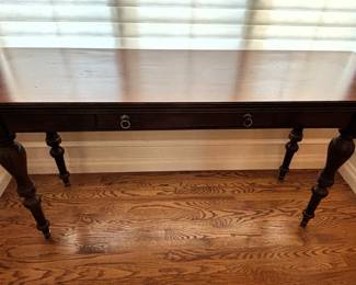 BUY IT NOW! $495.00. Ethan Allen table.                                  64" W x 38" D x 31" H.