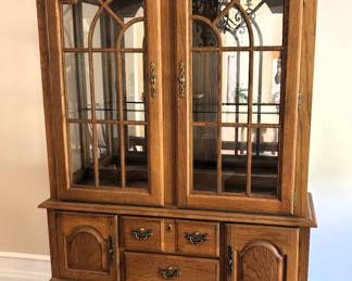 BUY IT NOW! $175.00. Stanley Oak China display cabinet.  52" W x 84" H x 17 1/2" D.
