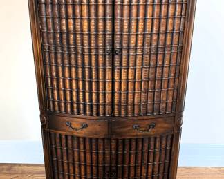 BUY IT NOW! $295.00. Cabinet with faux books w/doors slide open. 36" W x 26" D x 64" H.