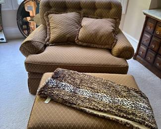 BUY IT NOW! $375.00. Oversize Sherrill Chair & a half w/ottoman.  Original price paid: Chair-$1,649, Ottoman: $679.00   Quality furniture!