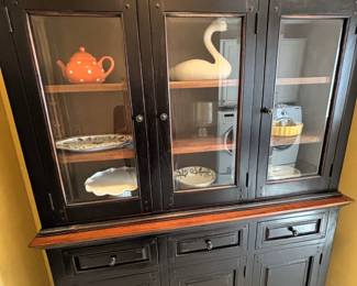 BUY IT NOW! $750.00  Arhaus, Large Black Hutch.
64” W x 17” D x 84” H
