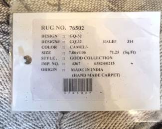 BUY IT NOW! $195.00. Handmade area rug, made in India. 7' X 9'