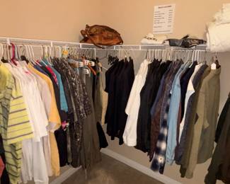 Large amount of men's clothing at this sale.
