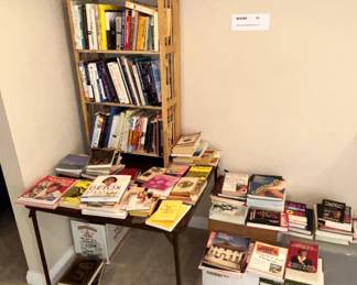 Large amount of books.