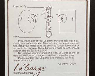 BUY IT NOW! $295.00. Vintage La Barge Mirror.                    32" x 42"