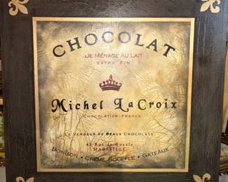Framed Chocolat print.