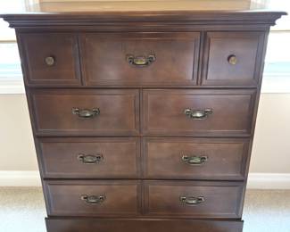 Chest of drawers.  17" D x 38" W x 42" H.
