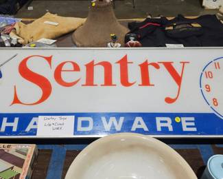 SENTRY HARDWARE CLOCK / SIGN