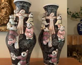 Chinese Fertility Vase x2