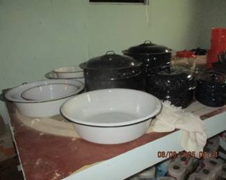 Enamel ware and canning pans