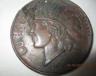 Bronze Indian head lucky penny