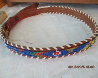 Native American beaded belt