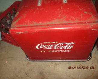 Coca Cola cooler with tray