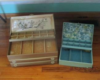 Vintage jewelry boxes