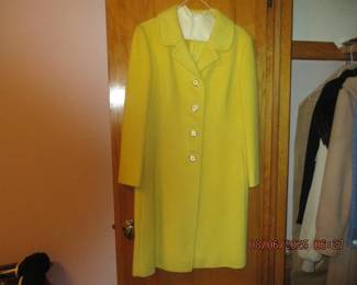 Yellow wool coat