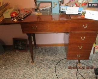 and Kenmore Sewing machine in cabinet