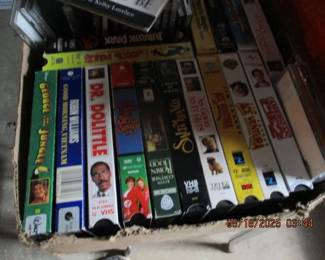 VHS tapes with favorite movies