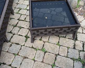 Pottery Barn Wicker Side Table