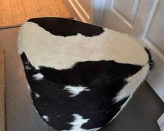 Pair of super cute cowhide stools