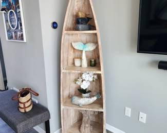 Row Boat Wood Shelving Unit #200