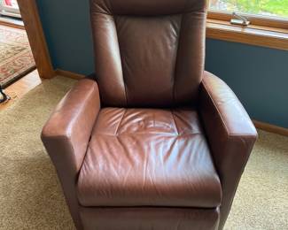 Leather Swivel Recliner 