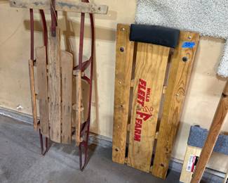 Vintage sled, Fleet Farm creeper