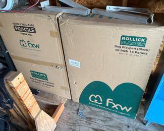 Two Rollick Dog Playpens