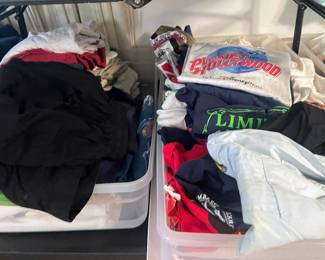 Totes over flowing with vintage T-shirts!