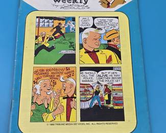 Dick Tracy Weekly comic book, issue #29, published in 1988.
Title: Dick Tracy Weekly
Issue Number: #29
Publication Year: 1988
Publisher: Tribune Media Services, Inc.
Notable Feature: This issue introduces the character "Tonsils".