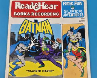"Read & Hear" book and record set featuring Batman, titled "Stacked Cards".