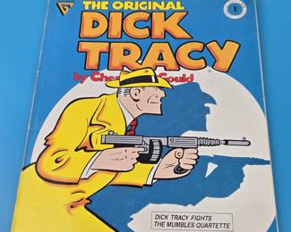 "The Original Dick Tracy Fights the Mumbles Quartette" comic album by Chester Gould, published by Gladstone Comic Albums.