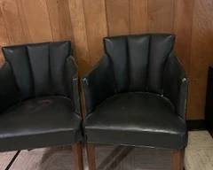 Leather deco chairs.